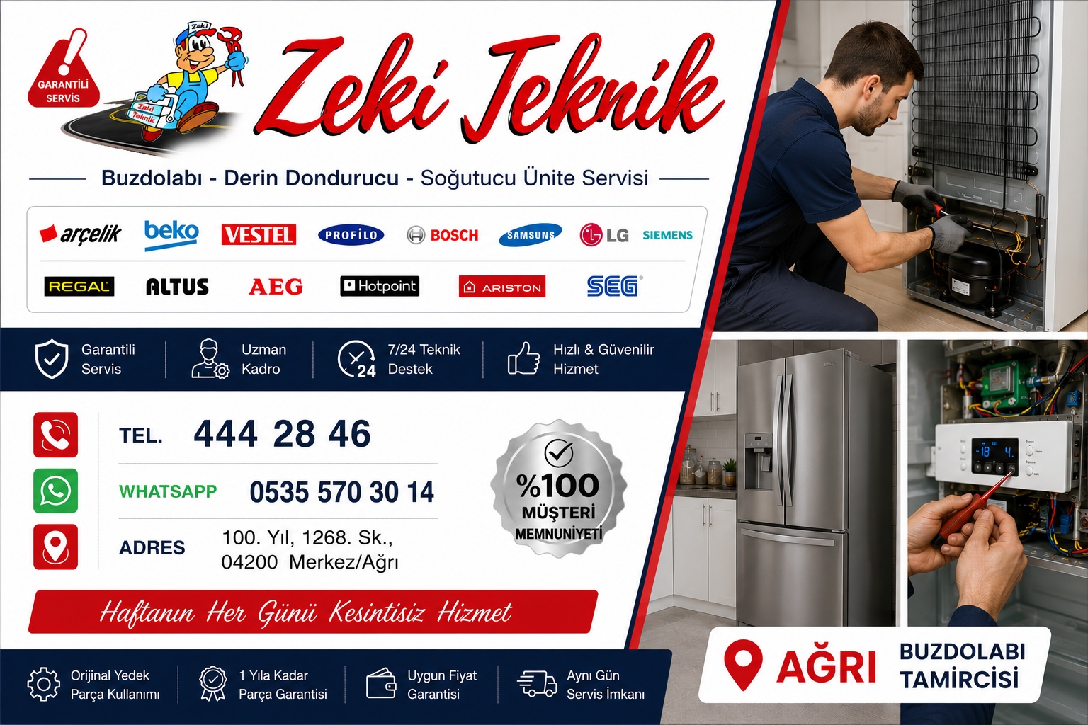 Ağrı Buzdolabı Servisi